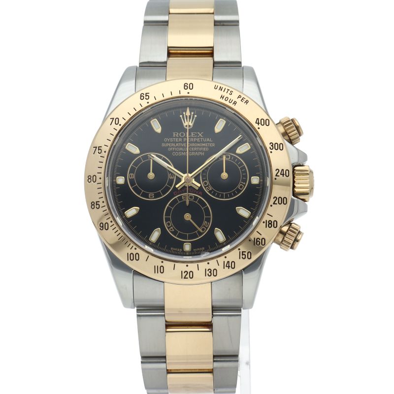 Rolex Cosmograph Daytona Watch Box 18k Yellow Gold SS Black Polished 2