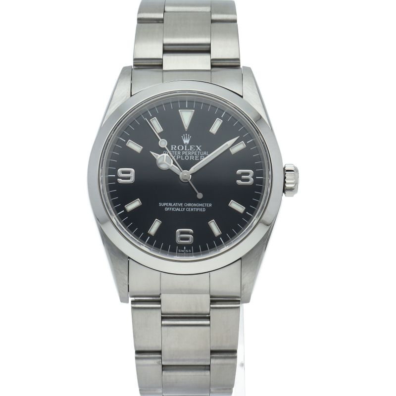 Rolex Only Swiss SS Watch Black Polished