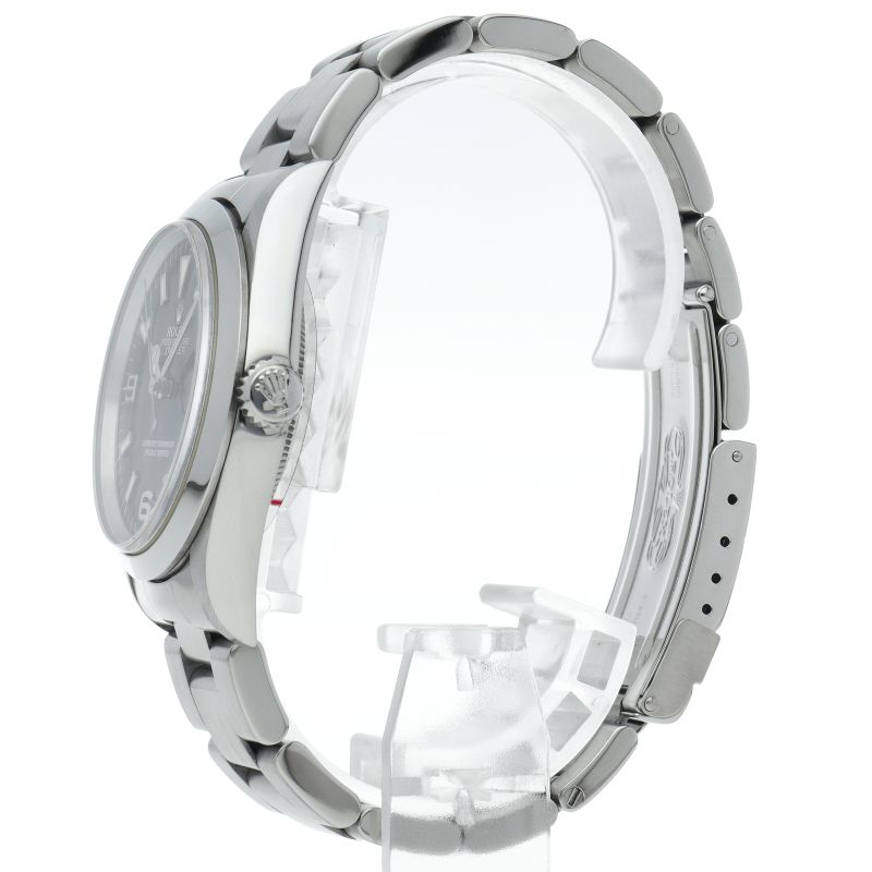 Rolex Only Swiss SS Watch Black Polished