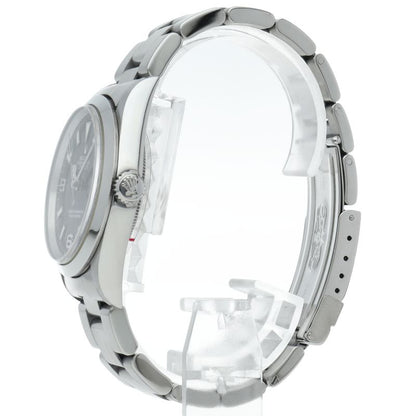 Rolex Only Swiss SS Watch Black Polished