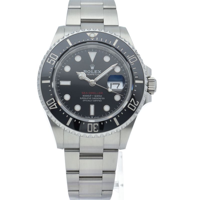 Rolex Sea Dweller Watch Red Sead Box SS Black Polished