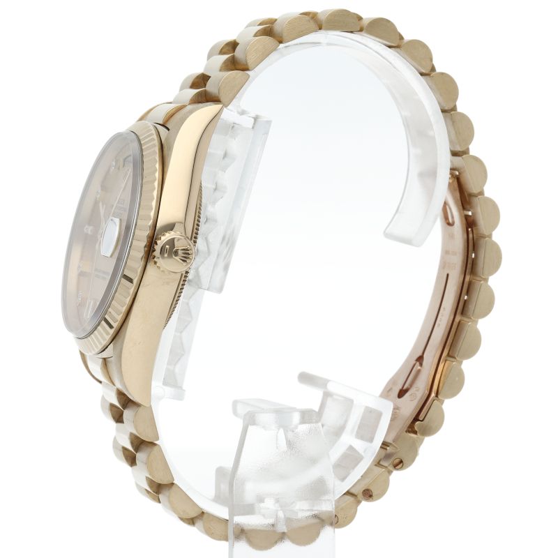 Rolex Day Date Watch Diamond Box 18k Yellow Gold Chien Pankara Polished