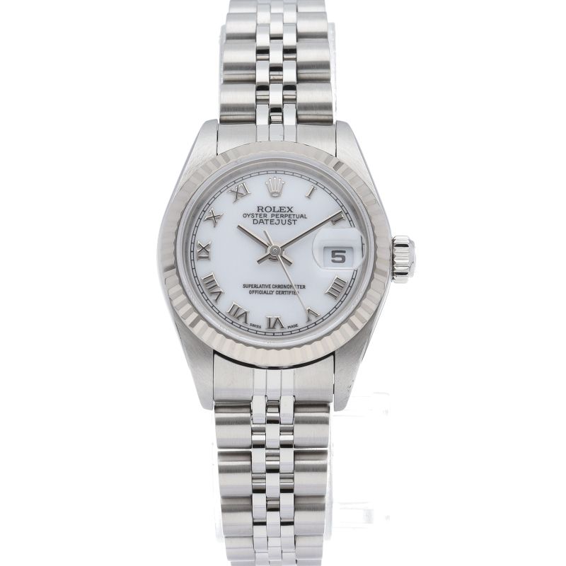Rolex Datejust Watch 18k White Gold SS Polished