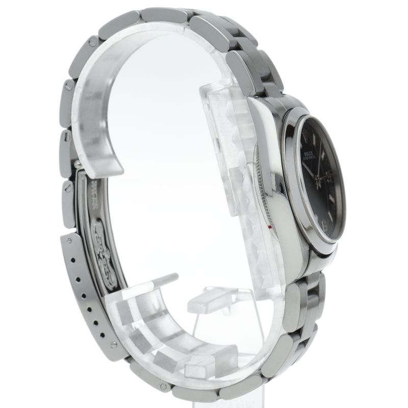 Rolex Oyster Perpetual Boys Watch Box SS Black Polished