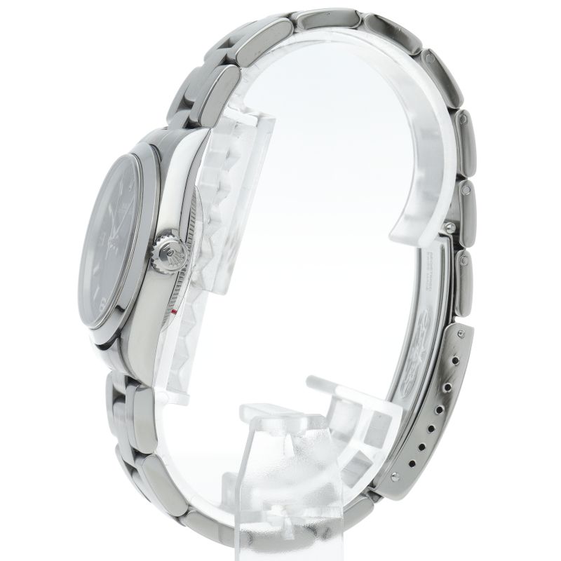 Rolex Oyster Perpetual Boys Watch Box SS Black Polished