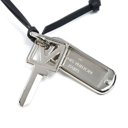 Louis Vuitton Metal Leather Collier Plaque Square Necklace