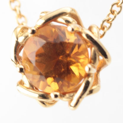 Tiffany & Co Citrine Necklace 750 Gold Orange