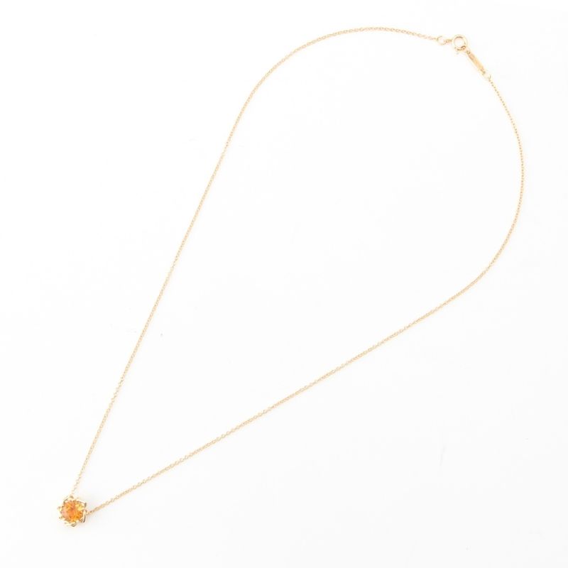 Tiffany & Co Citrine Necklace 750 Gold Orange