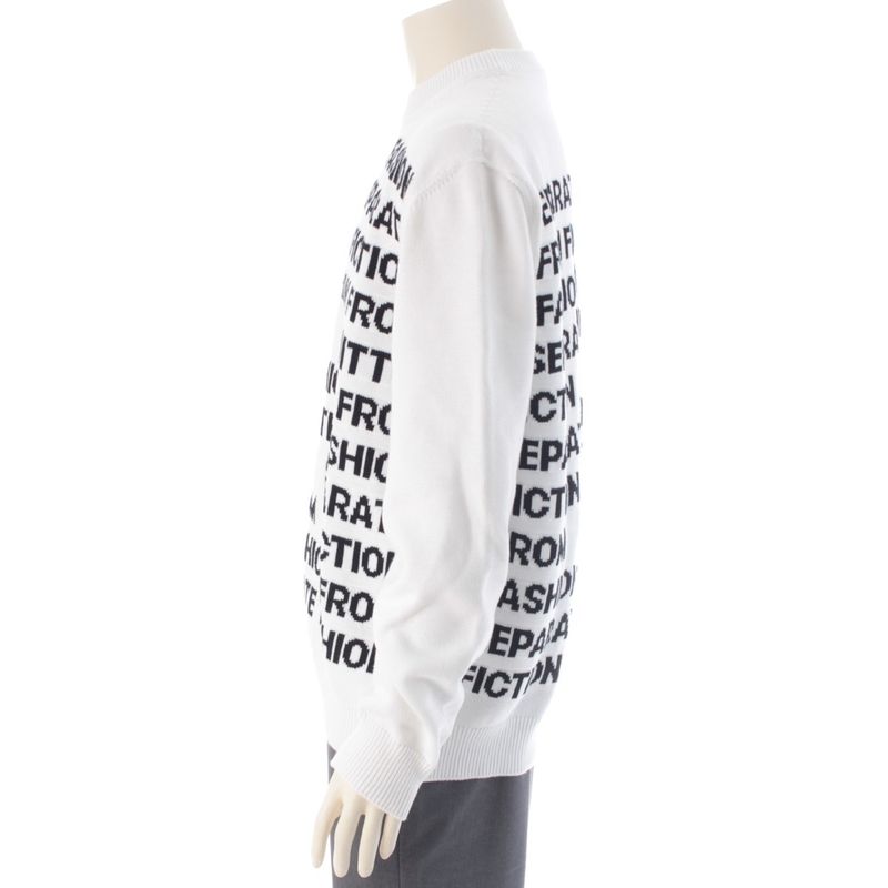 Louis Vuitton Cotton Letters Knit Sweater White