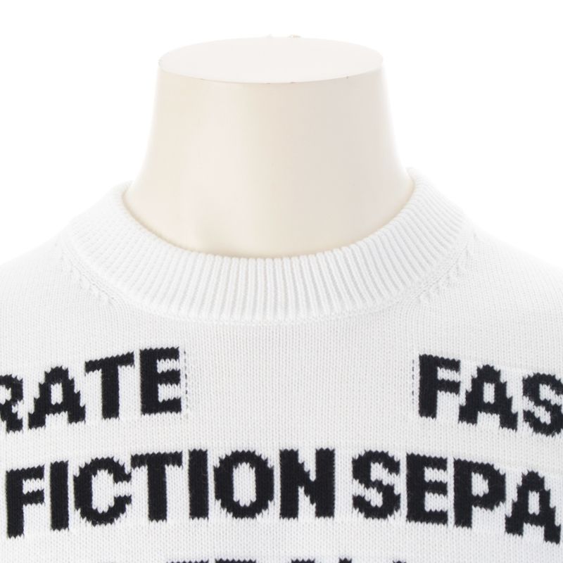 Louis Vuitton Cotton Letters Knit Sweater White