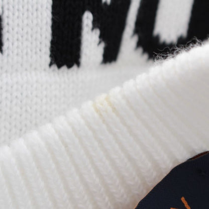 Louis Vuitton Cotton Letters Knit Sweater White
