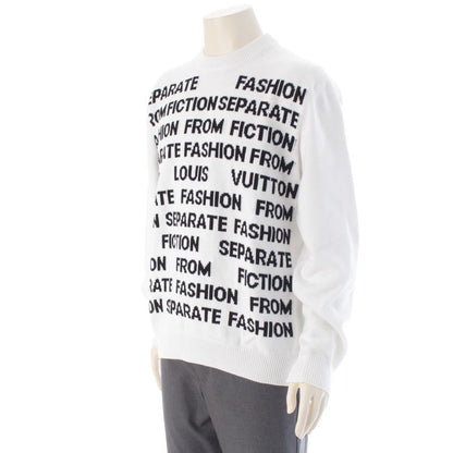 Louis Vuitton Cotton Letters Knit Sweater White