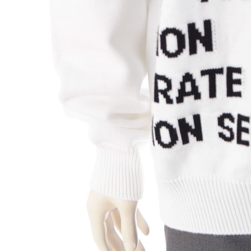 Louis Vuitton Cotton Letters Knit Sweater White