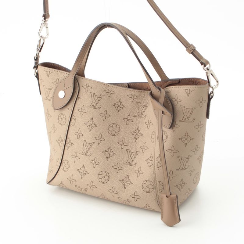 Louis Vuitton Monogram Mahina Leather Hina PM 2-Way Shoulder Tote Handbag Gare