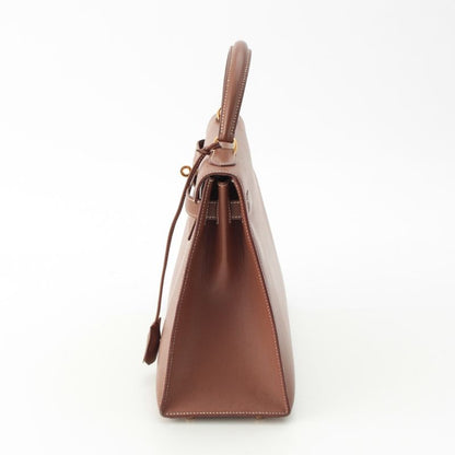 Hermes 94 Vo Galiba Kelly 32 2-Way Shoulder Handbag Brown Camel