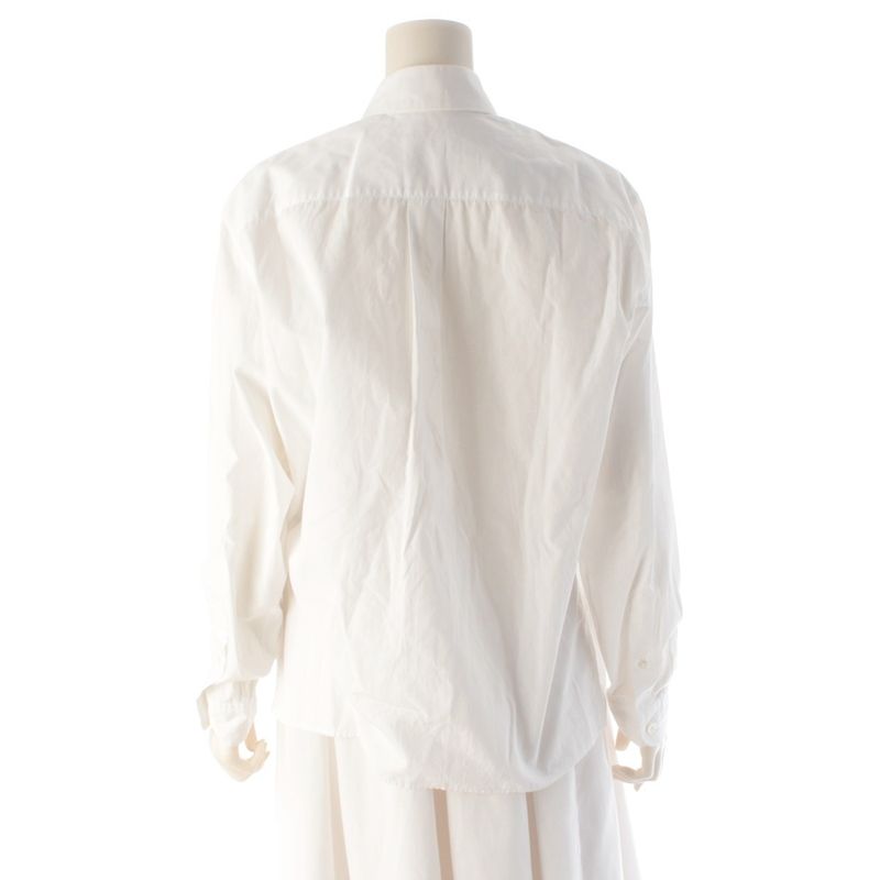 Hermes Martin Margiela Era Cotton Long Sleeve Shirt Top White 44
