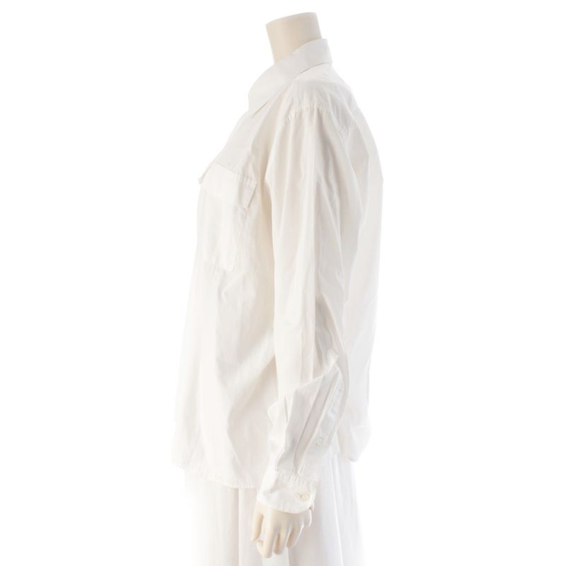 Hermes Martin Margiela Era Cotton Long Sleeve Shirt Top White 44