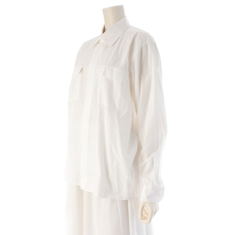 Hermes Martin Margiela Era Cotton Long Sleeve Shirt Top White 44