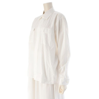 Hermes Martin Margiela Era Cotton Long Sleeve Shirt Top White 44