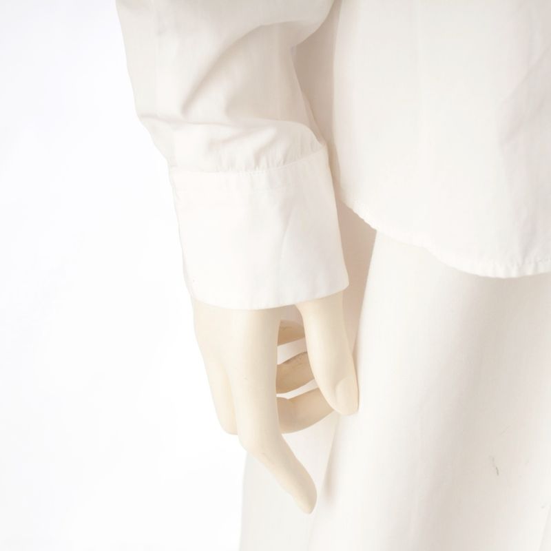 Hermes Martin Margiela Era Cotton Long Sleeve Shirt Top White 44