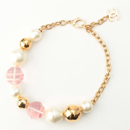 Chanel Collection Metal & Costume Pearl CC Logo Necklace Multicolor