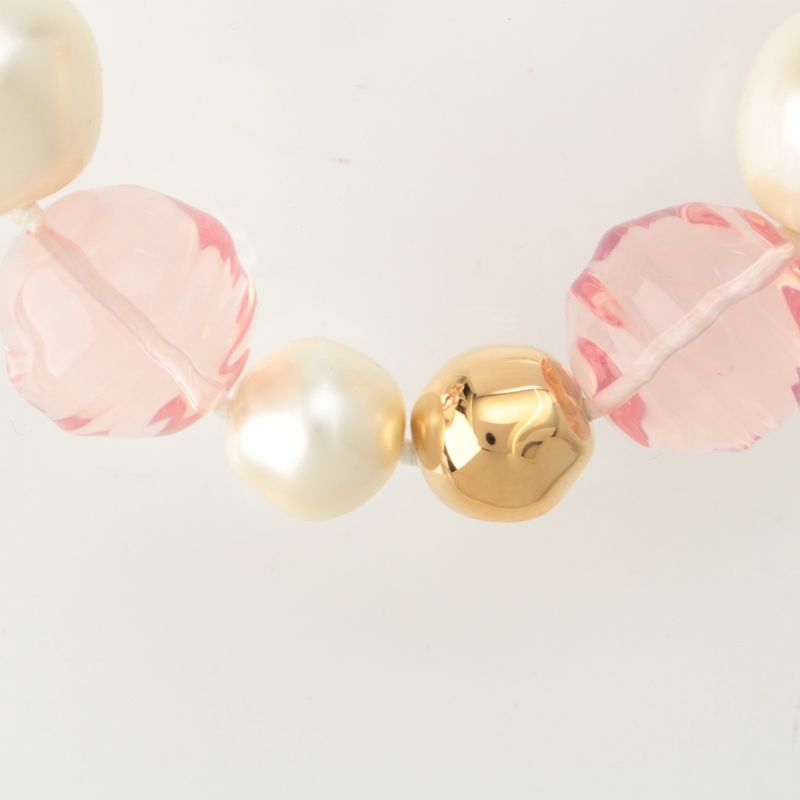 Chanel Collection Metal & Costume Pearl CC Logo Necklace Multicolor