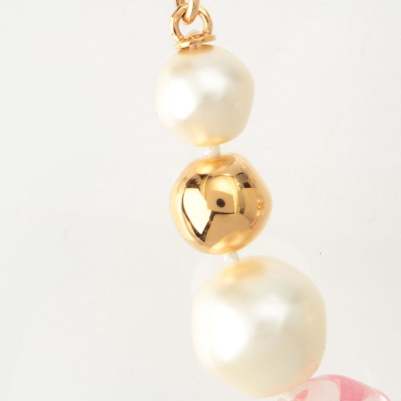 Chanel Collection Metal & Costume Pearl CC Logo Necklace Multicolor