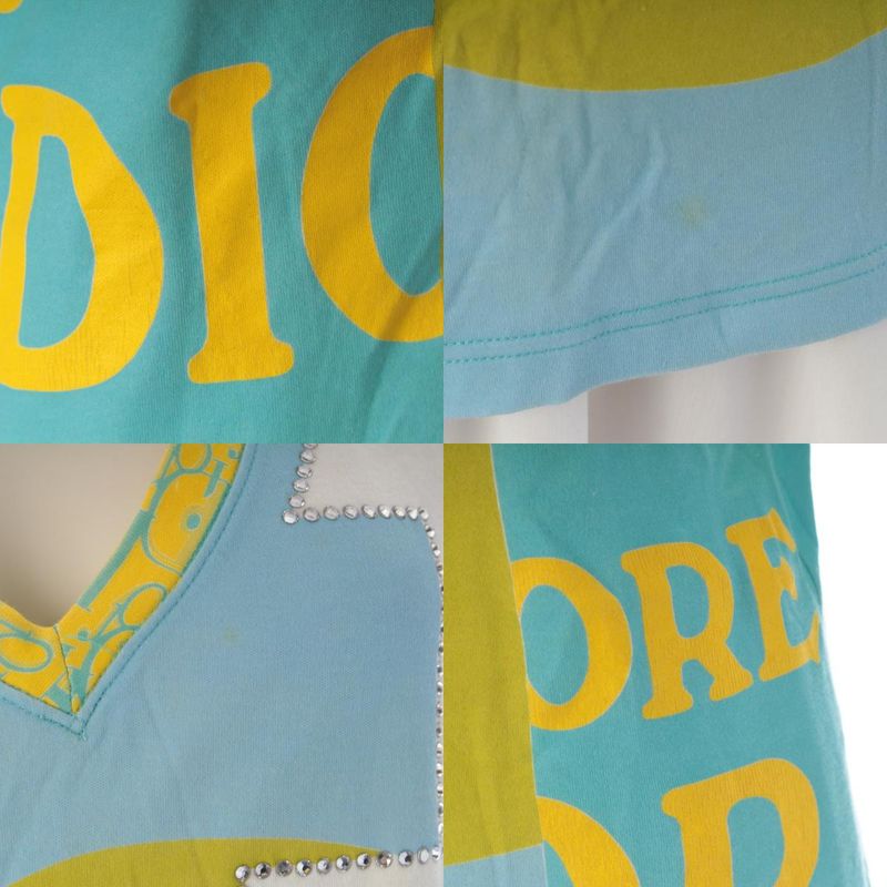 Dior Galliano Era J'adior Trotter Line Stone Numbering V-neck Short Sleeve