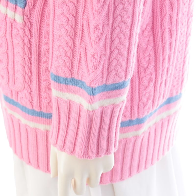 Chanel Cashmere Cotton Coco Button Line Cardigan Pink 34