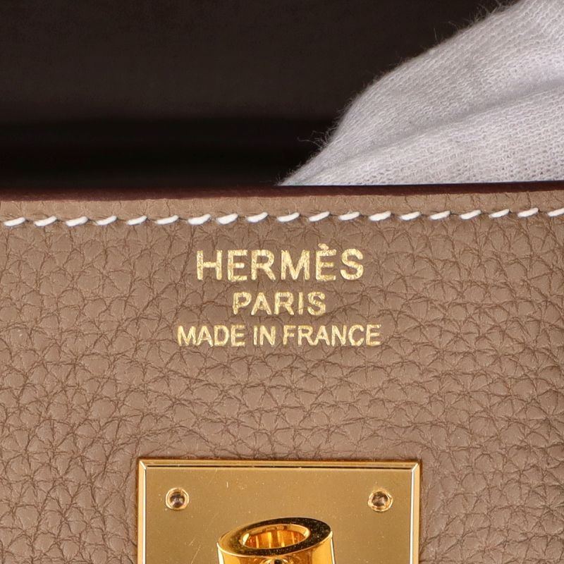 Hermes Birkin 40 Togo Handbag Etoupe