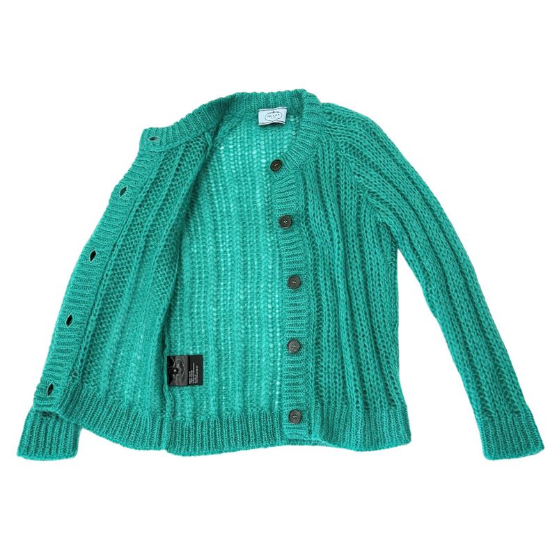 Prada Cardigan Nylon Green