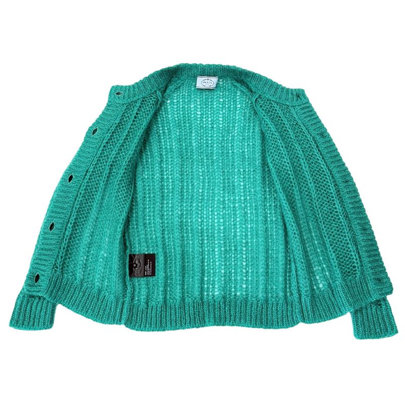 Prada Cardigan Nylon Green
