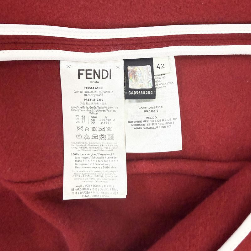 Fendi Wool Jacket Red