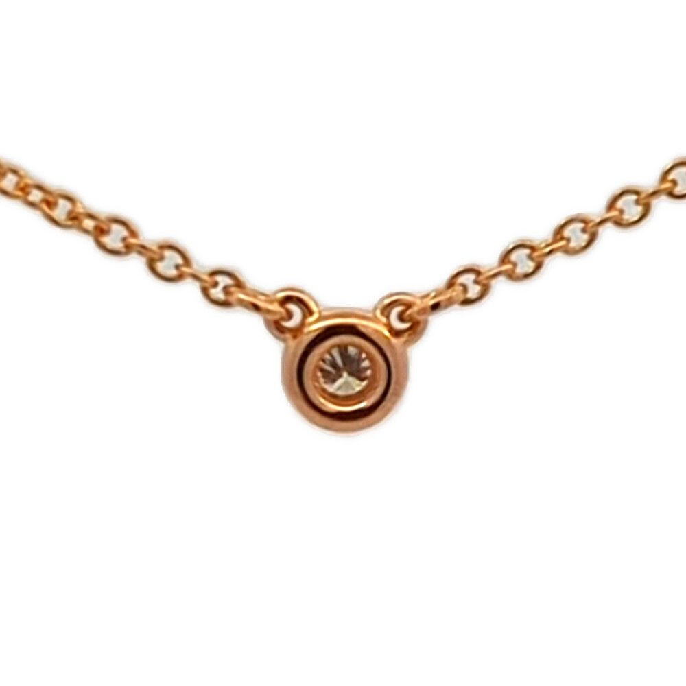Tiffany & Co Elsa Peretti by the Yard Diamond Necklace Pendant 18k Yellow Gold