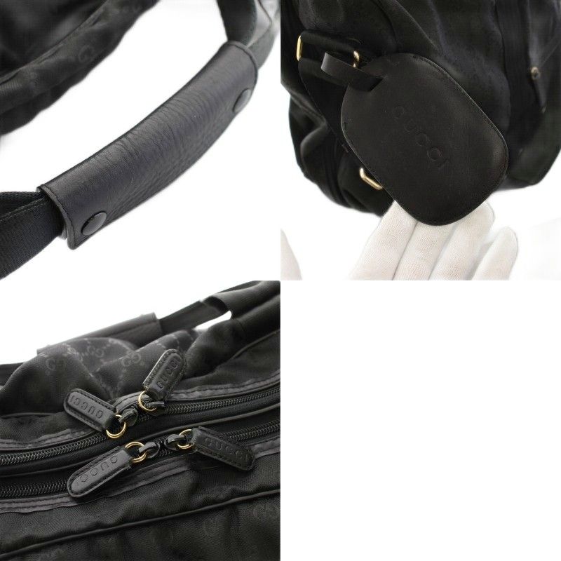 Gucci Boston Bag 2-Way GG Canvas Black YT