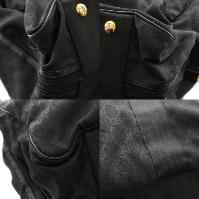 Gucci Boston Bag 2-Way GG Canvas Black YT