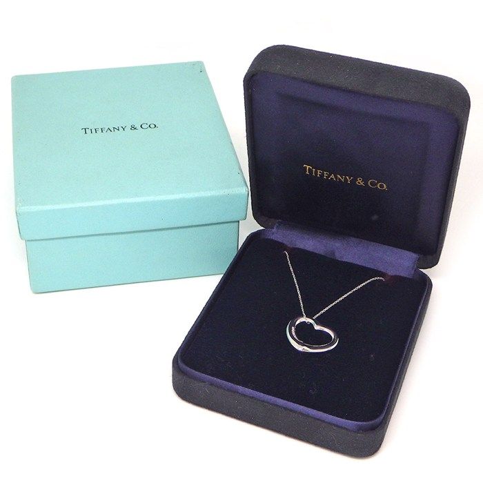 Tiffany & Co Necklace Open Heart 22 mm Width