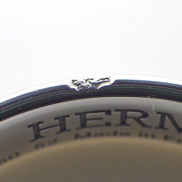 Hermes Ring Hella Cles Motif Points Diamond Total 18k White Gold . 52