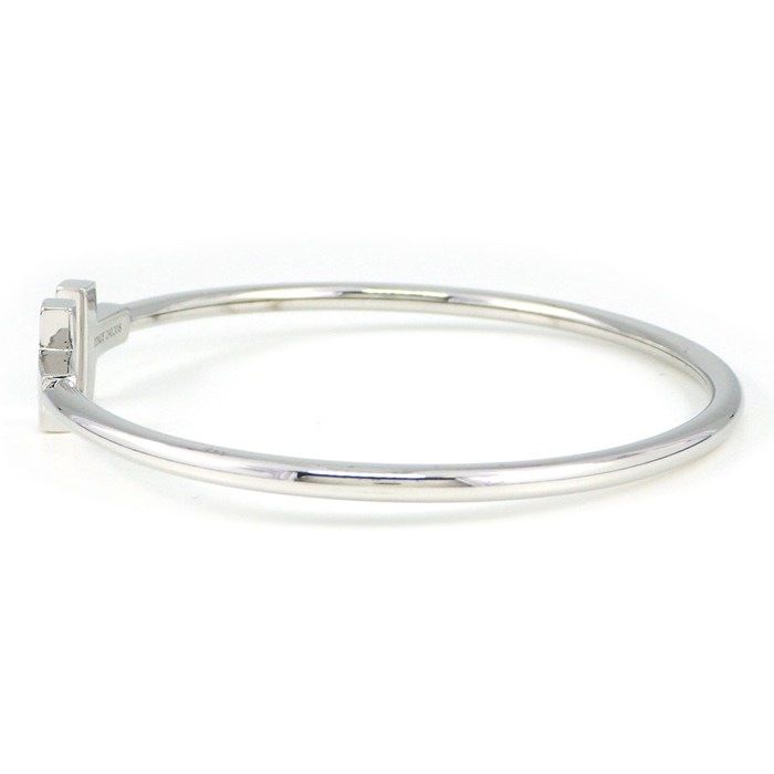 Tiffany & Co Bangle T-wire 18k White Gold Bracelet
