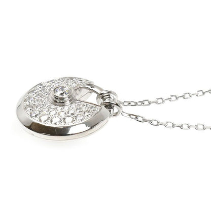 Cartier 18k White Gold Amulet Necklace Diamond 60 cm