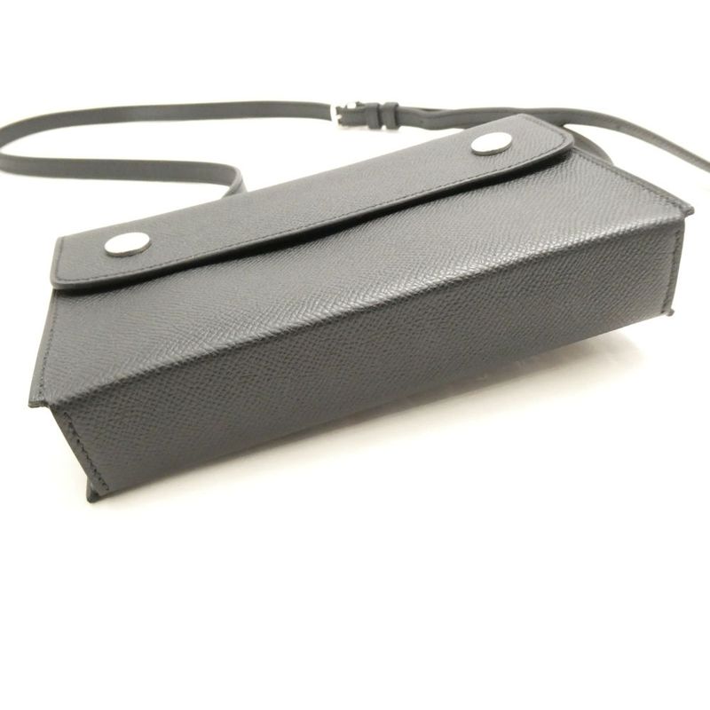 Hermes Nap to Go Veau Epsom Shoulder Bag Silver Purse