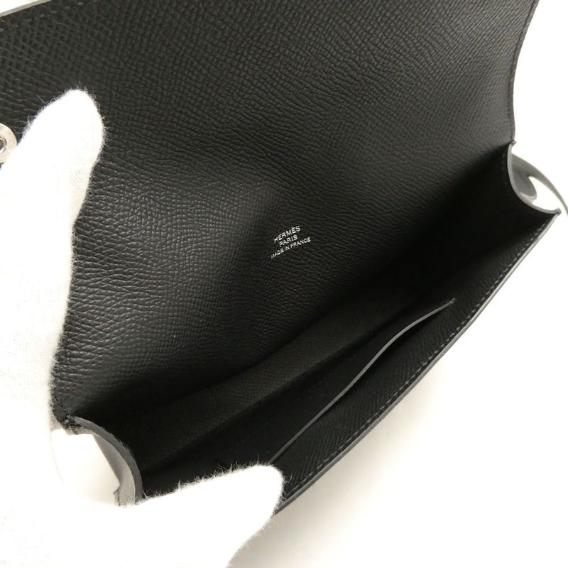 Hermes Nap to Go Veau Epsom Shoulder Bag Silver Purse