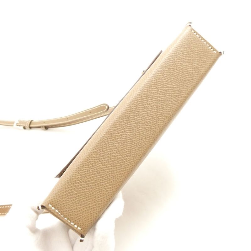 Hermes Nap to Go Veau Epsom Shoulder Bag Etoupe Silver