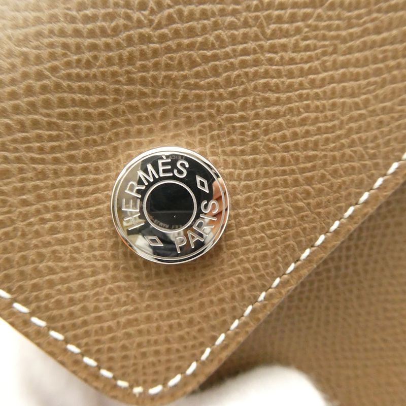 Hermes Nap to Go Veau Epsom Shoulder Bag Etoupe Silver