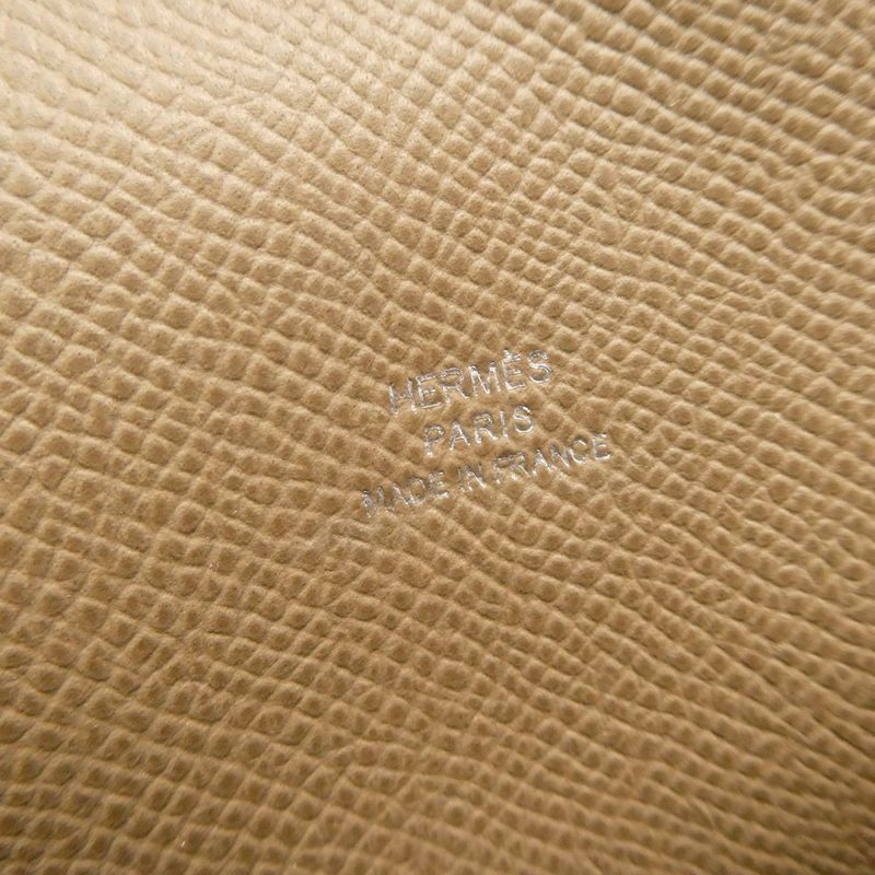 Hermes Nap to Go Veau Epsom Shoulder Bag Etoupe Silver