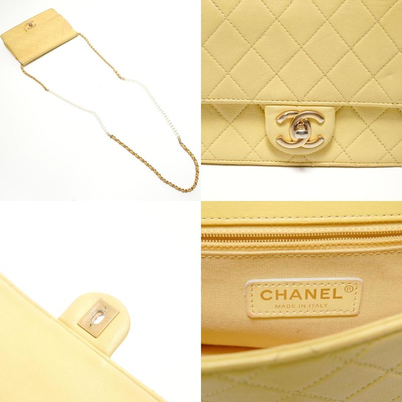 Chanel Shoulder Bag Quilted Pearl Chain