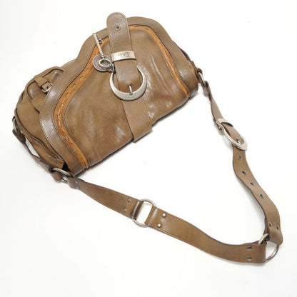 Dior Shoulder Bag Gaucho Leather Khaki Green