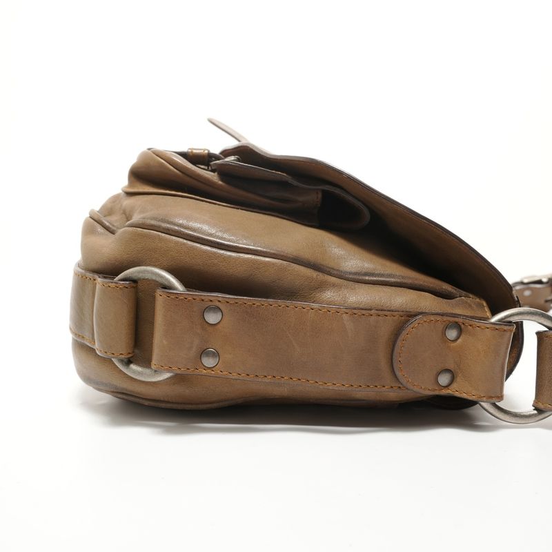 Dior Shoulder Bag Gaucho Leather Khaki Green