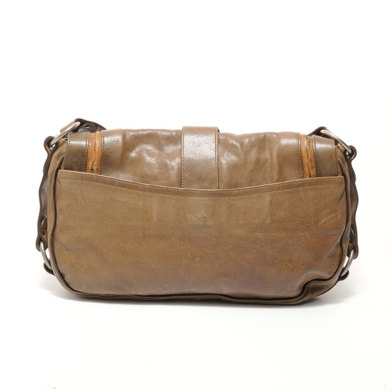 Dior Shoulder Bag Gaucho Leather Khaki Green