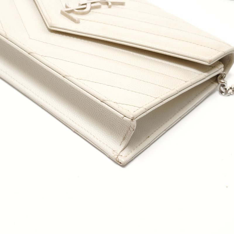 Saint Laurent Yves Shoulder Bag Cassandra Silver